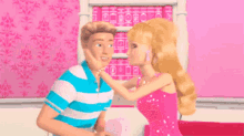 Barbie Ken GIF - Barbie Ken Kiss Cheek GIFs