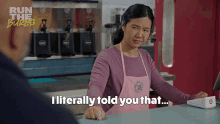 i literally told you that cathy run the burbs run the burbs s1e5 i just told you