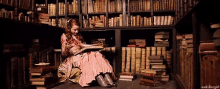 Reading Library GIF - Reading Library Books GIFs