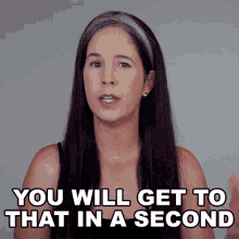 You Will Get To That In A Second Rachel Smith GIF - You Will Get To That In A Second Rachel Smith Rachels English GIFs