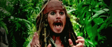pirates jack sparrow johnny depp scream scared