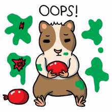 guineapig michenious cute cartoon oops