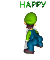 Luigi Twerking Sticker - Luigi Twerking Happy Stickers