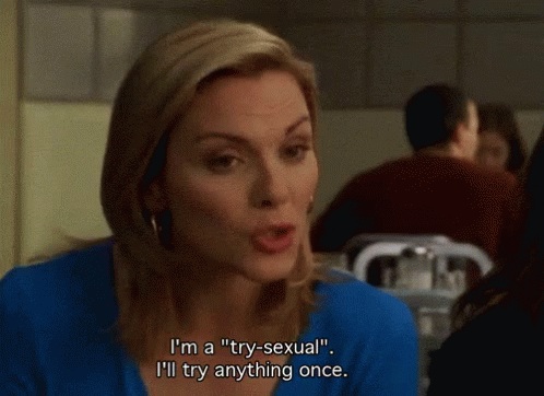 Just Try It GIF - Sexandthecity Trysexual Explore GIFs
