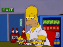 Homer Simpson Drinking GIF - Homer Simpson Drinking Money GIFs