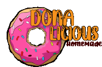 Dona Licious Donut Sticker - Dona Licious Dona Donut Stickers