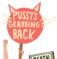 Pussys Grabbing Back Again Pussys Grab Back Sticker - Pussys Grabbing Back Again Pussys Grab Back Cat Stickers