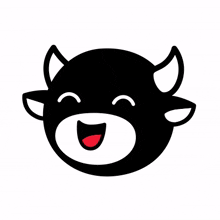 black cow red cheeks funny laughing