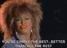 simply the best tina turner better than all the rest youre the best