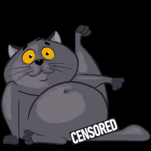 Cat Censored GIF - Cat Censored Big Belly GIFs