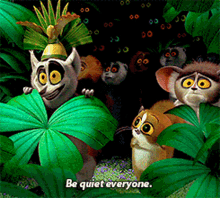 Madagascar Be Quiet Everyone GIF - Madagascar Be Quiet Everyone Be Quiet GIFs