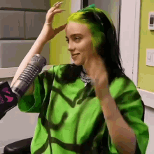 Billie Eilish Billie Green Hair GIF - Billie Eilish Billie Green Hair GIFs