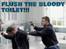 Flush The Bloody Toilet Animation GIF - Flush The Bloody Toilet Animation Joke GIFs
