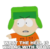 What The Hell Is Wrong With You Kyle Broflovski Sticker - What The Hell Is Wrong With You Kyle Broflovski South Park Stickers