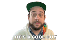Hes A Cool Guy Doddybeard Sticker - Hes A Cool Guy Doddybeard Nice Guy Stickers