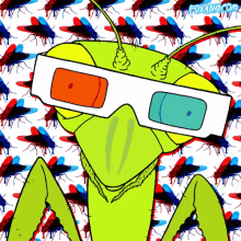 Praying Mantis Rocking 3-d Glasses GIF - Bugs Bug Insects GIFs