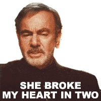 She Broke My Heart In Two Neill Diamond Sticker - She Broke My Heart In Two Neill Diamond Nothing But A Heartache Stickers
