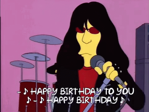 ramones,The Simpsons,Happy Birthday,hbd,gif,animated gif,gifs,meme.