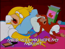 Mojo W Ill You Wipe My Mouth Homer Simpson GIF - Mojo W Ill You Wipe My Mouth Homer Simpson Lazy GIFs