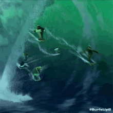 Riding Wave GIF - Surfs Up2 Surfing Penguins GIFs