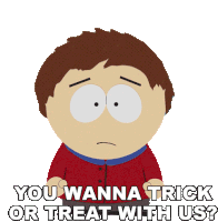 You Wanna Trick Or Treat With Us Clyde Donovan Sticker - You Wanna Trick Or Treat With Us Clyde Donovan South Park Stickers