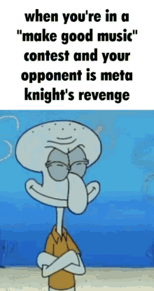 squidward meta knights revenge kirby kirby super star meta knight