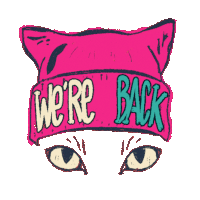 Were Back Pussy Hat Sticker - Were Back Pussy Hat Pussy Cat Stickers