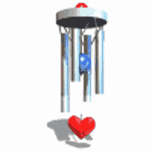 Wind Chimes Spinning Heart GIF - Wind Chimes Spinning Heart Wind Chimes Rotating GIFs
