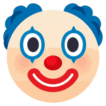 clown face people joypixels birthday clown silly