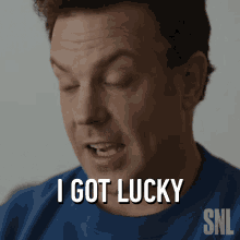 I Got Lucky Jason Sudeikis GIF - I Got Lucky Jason Sudeikis Saturday Night Live GIFs