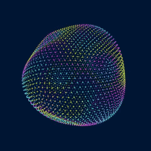 sphere colors art wavy