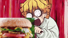 Zenitsu Demon Slayer GIF - Zenitsu Demon Slayer Burger GIFs