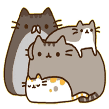 pusheen cute family cat