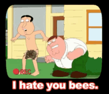 I Hate You Bees Family Guy GIF - I Hate You Bees Peter Griffin Glenn Quagmire GIFs
