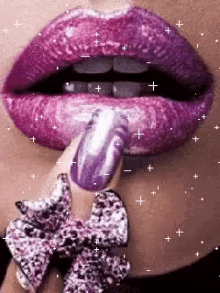 Lip Finger GIF - Lip Finger Nail GIFs
