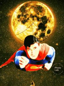 superman fly outer space
