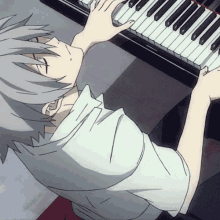 Kaworu Nagisa GIF - Kaworu Nagisa Kaworu Piano GIFs