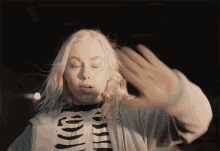 Covering Eyes Phoebe Bridgers GIF - Covering Eyes Phoebe Bridgers I Know The End Song GIFs