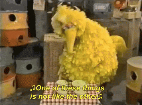 https://c.tenor.com/JCW-4lIvKhUAAAAC/bigbird-one-of-these-things-is-not-like-the-others.gif