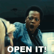 Open It Amanda Waller GIF - Open It Amanda Waller The Suicide Squad GIFs