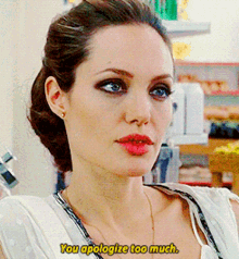 Apologize Too Much GIF - Apologize Too Much Angela Jolie GIFs