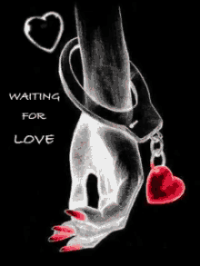 love waiting for love handcuff heart