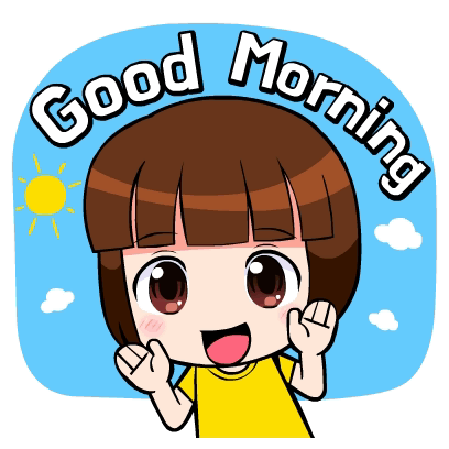 Girl Cute Sticker - Girl Cute Good morning - Discover & Share GIFs