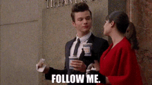 Glee Kurt Hummel GIF - Glee Kurt Hummel Follow Me GIFs