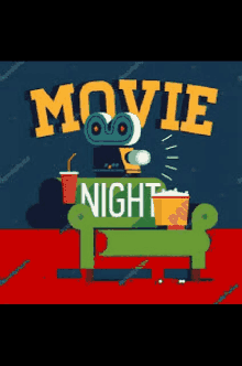 movie night popcorn film showing