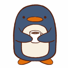 Penguin Coffee GIF - Penguin Coffee Sip GIFs