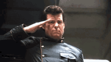 Richard Hatch GIF - Captain Apollo Battlestar Galactica Salute GIFs