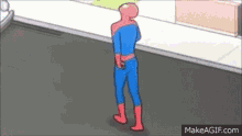Spider Man Walking GIF - Spider Man Walking Happy GIFs