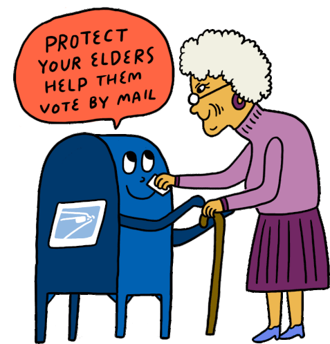 Protect Your Elders Help Them Vote By Mail Sticker - Protect Your Elders Elders Help Them Vote By Mail Stickers