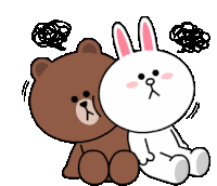 Cony And Brown Tired Sticker - Cony And Brown Cony Brown Stickers